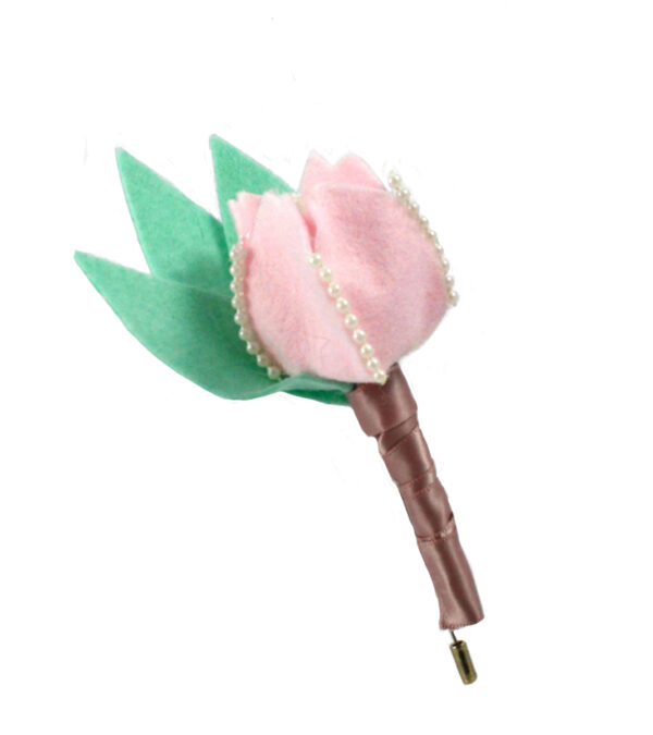 Tulip and Pearl Boutonniere