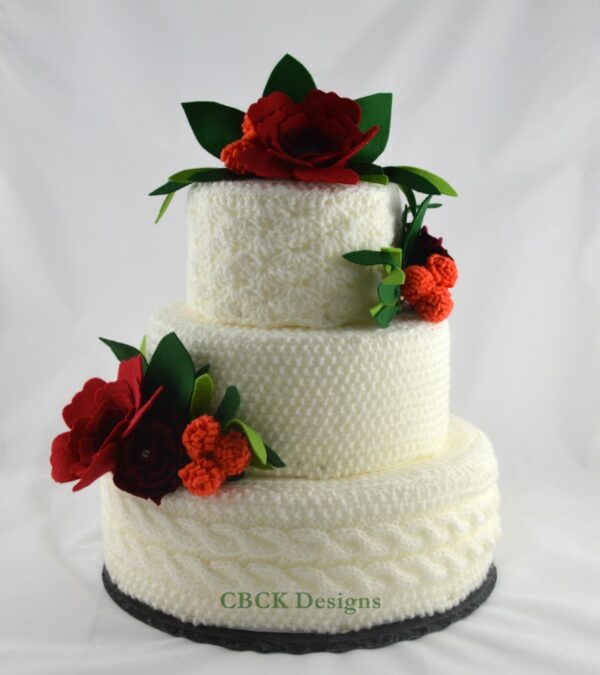 Red Poppy Wedding Cake