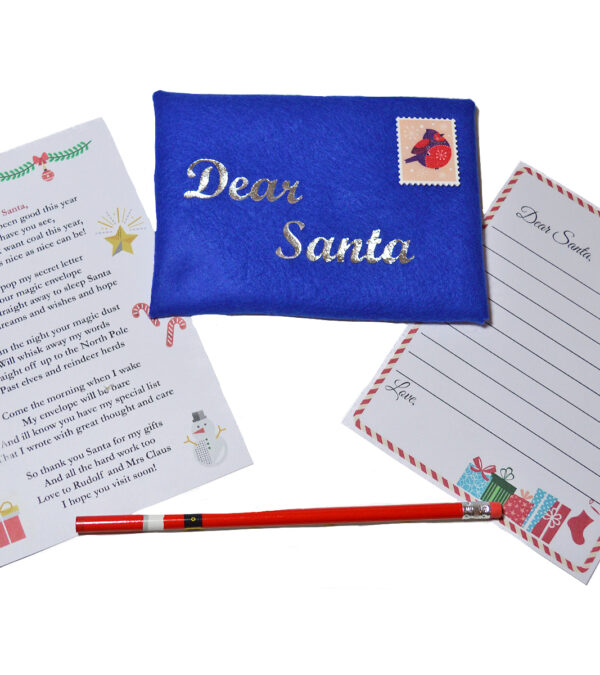 Blue Santa Letter Envelope
